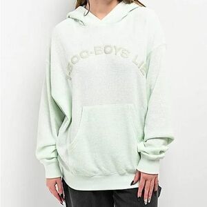 Boys Lie Waffle Hoodie in Green size M/L